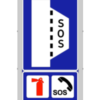 555-600.21 Havarilomme m/underskilt (en-sidig)