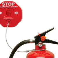 Alarm for sikring av slukkeutstyr