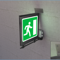 197125 Veggbrakett skilt (buet vegg)