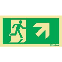 Skilt N0002 rømning ensidig POH