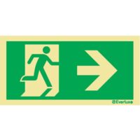 Skilt N0003 rømning ensidig PH