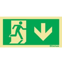 Skilt N0005 rømning ensidig PN