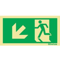 Skilt N0007 rømning ensidig PNV