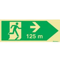 INFRA 570.2X Skilt for avstand til rømningsvei i vegtunnel