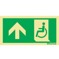 Skilt N0225 rømning rullestol ensidig PO