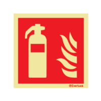 Skilt N1002 brannslukker ensidig
