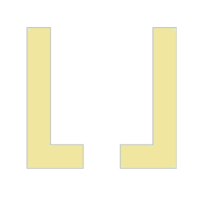 N4361 Etterlysende L-merke for trappetrinn, selvklebende polykarbonat