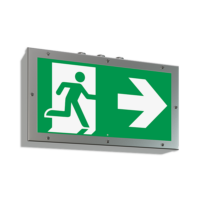 SBOX 300 robust markeringslys 34m i V2A stål eller lakkert stålplate, IK10/IP65 Sentralisert eller autotest batteri