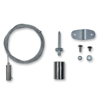 Wire nedheng fra tak til nødlysarmaturer