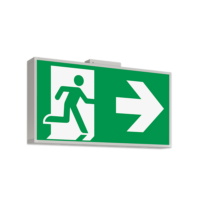 ABOX-serien markeringslys 23-60m i aluminiumshus IP54,  en- og to-sidig, sentraldrift 230Vac/dc og 24Vac/dc samt autotest batteri