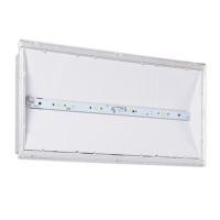 Smartlux 300 BEL ledelys utført i polykarbonat IP43 med stort dekningsareal for flukt- og rømningsvei, samt store takhøyder