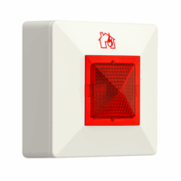 Signalgiver for tak/vegg, rød LED (med lydgiver, IP23)